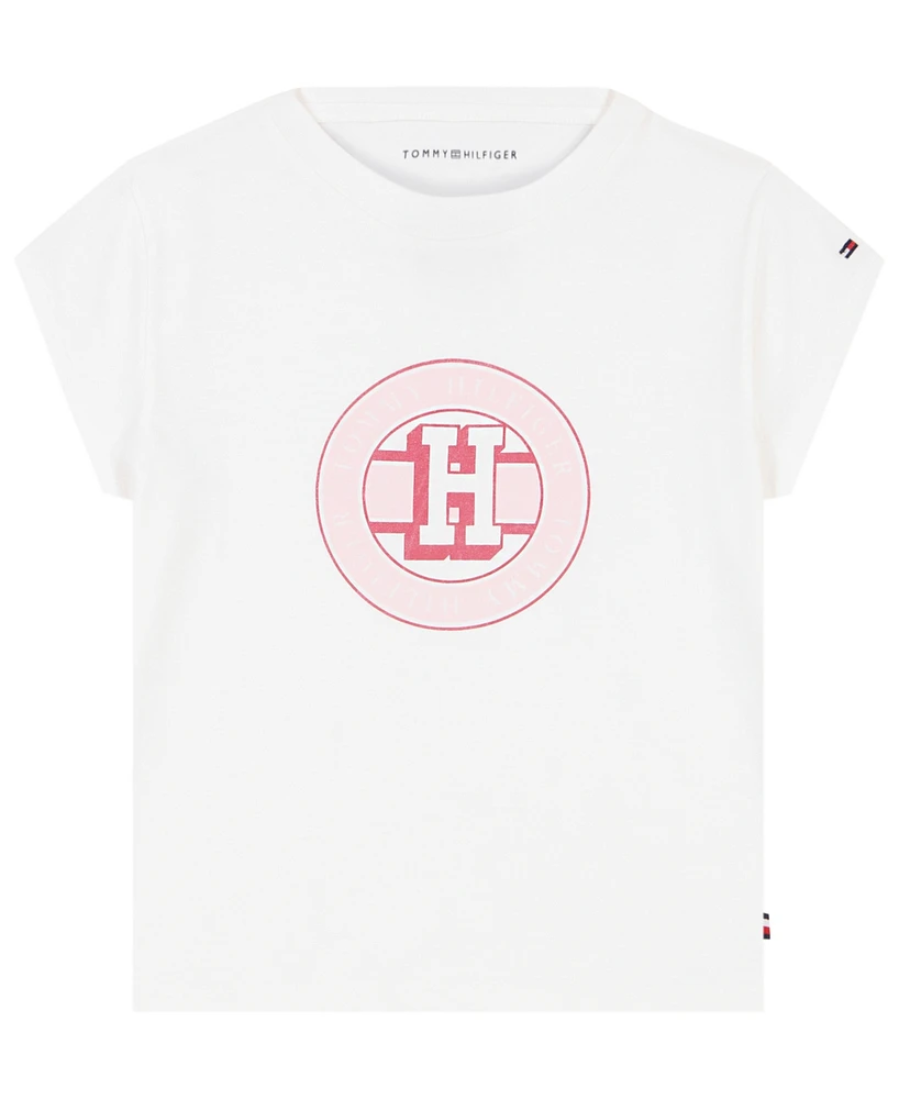 Tommy Hilfiger Toddler and Little Girls 'H' Shield Boxy Short Sleeve T-Shirt
