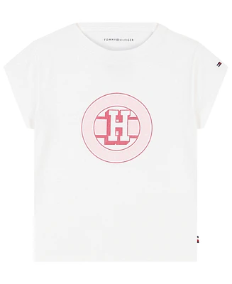 Tommy Hilfiger Toddler and Little Girls 'H' Shield Boxy Short Sleeve T-Shirt