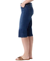 Gloria Vanderbilt Petite Dalia Seamed Straight-Leg Denim Skimmer Jeans