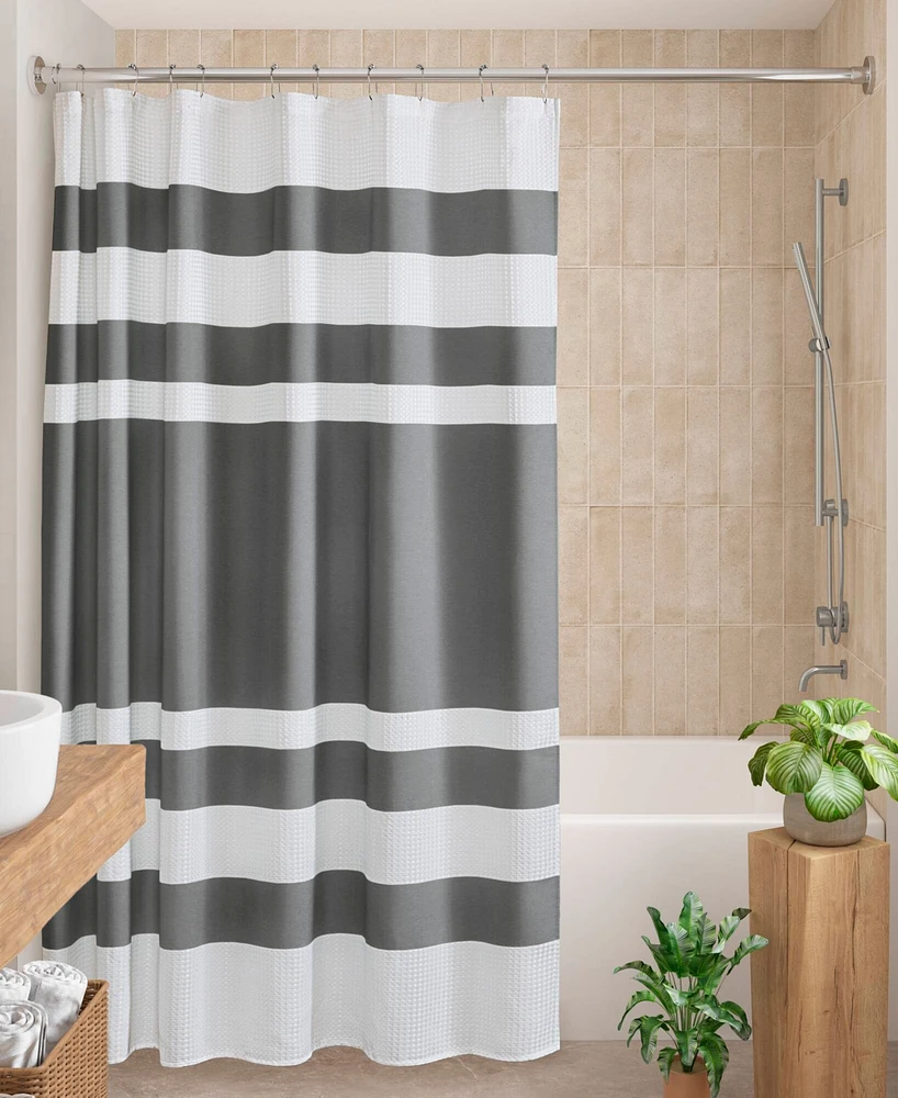 Madison Park Spa Waffle 3M-Scotchgard Shower Curtain