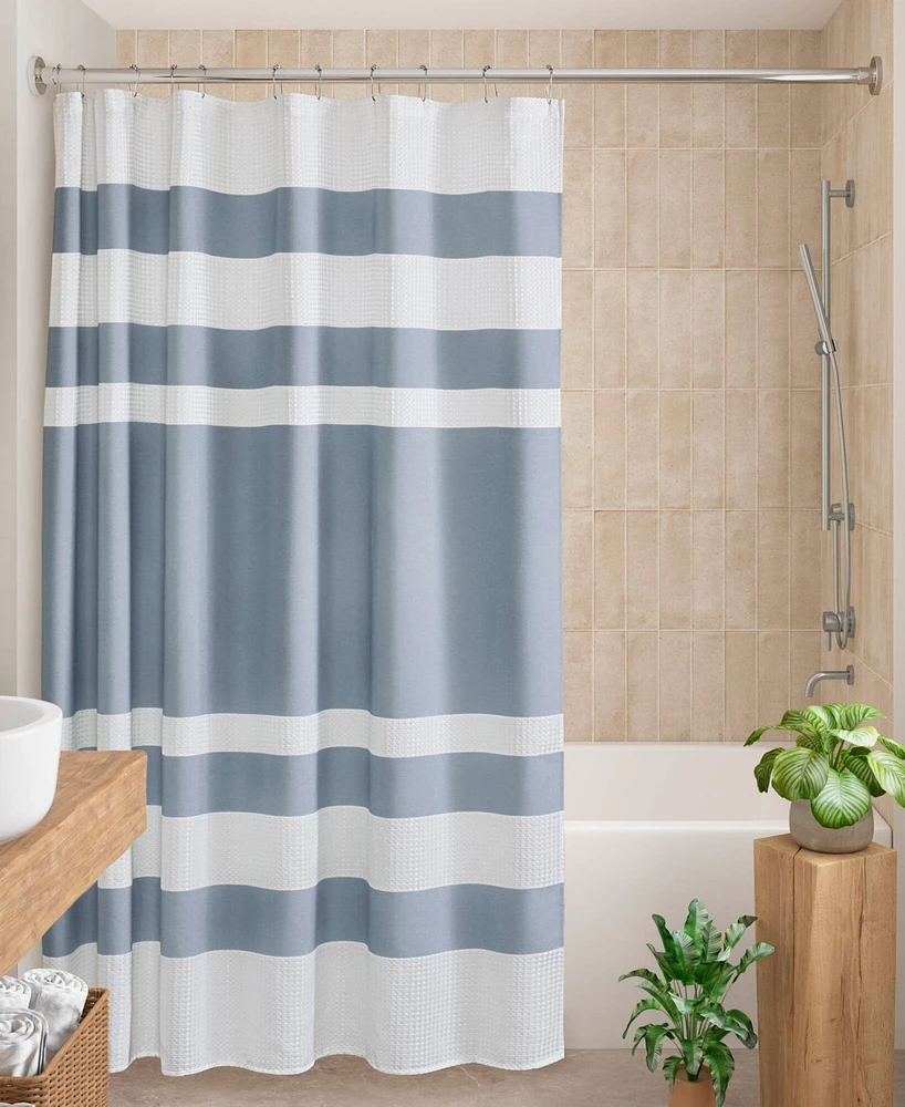 Madison Park Spa Waffle 3M-Scotchgard Shower Curtain