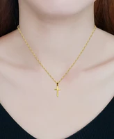 Giani Bernini Cross Pendant Necklace 18k Gold-Plated Sterling Silver (also Silver), 16" + 2" extender, Exclusively at Macy's