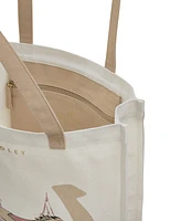 Radley London Kentucky Derby Medium Canvas Open Top Tote