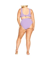 City Chic Plus Izzy Hi Waist Bikini Brief