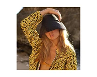 Naomi Jute Clochet Straw Hat in Black