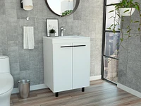 2-Door Rectangle Freestanding Vanity Cabinet