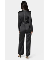 Bebe Women's Satin Blazer Jumpsuit