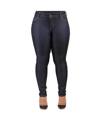 Poetic Justice Plus Curvy-Fit Basic 5 Pockets Skinny Jeans Raw