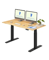 Flexispot E7-commercial W Electric Adjustable Standing Desk, Bamboo Top