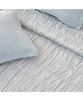 Linery & Co. Textured Spandex Solid Quilt Set With Shams