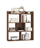 7 Cubes Open-back Bookshelf with Anti-Toppling Devices
