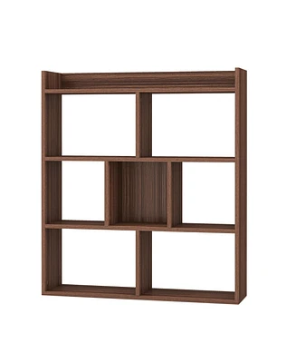 7 Cubes Open-back Bookshelf with Anti-Toppling Devices