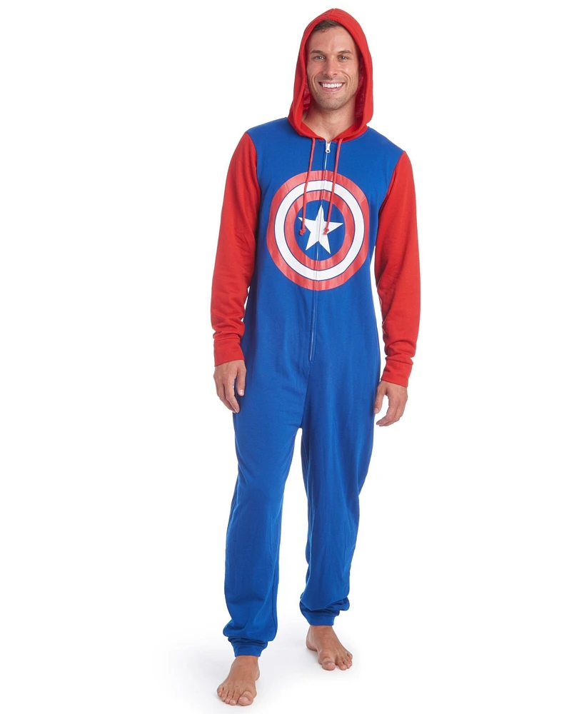 Avengers Boys Marvel Spider-Man Fleece Zip Up Pajama Coverall