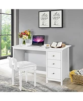 3-Drawer Home Office Study Computer Desk with Spacious Desktop