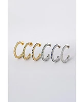 Stella Molten Color Cubic Zirconia Hoop Earrings