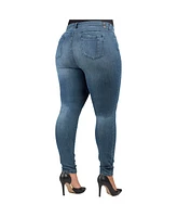 Poetic Justice Plus Curvy-Fit Basic 5 Pockets Skinny Jeans Light