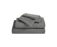 Superior Cotton Linen Blend Deep Pocket Bed Sheet Set