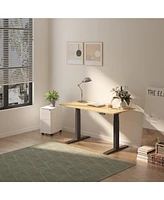 Flexispot E7-commercial W Electric Adjustable Standing Desk, Bamboo Top