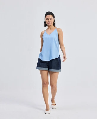 Reistor Women's Endless Sunday Top in Tencel Denim