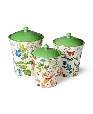 Certified International Greenhouse 3-Piece Canister Set