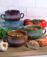 Certified International Reactive Glaze Soup Crocks, Set of 4, Service for 6