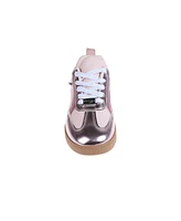 Bebe Little Girls Sparkly with Glitter Patent and Logo Rivets Sneakers