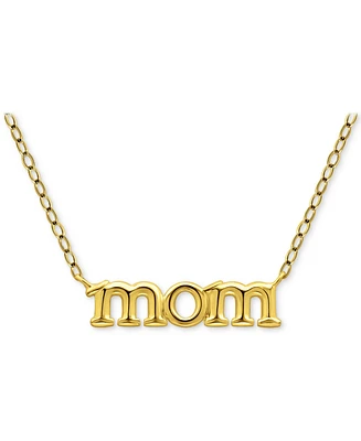 Giani Bernini Mom Pendant Necklace 18k Gold-Plated Sterling Silver (also Silver), 16" + 2" extender, Exclusively at Macy's