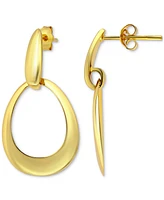 Giani Bernini Oval Doorknocker Drop Earrings, Set Sterling Silver or 18k Gold-plated Exclusively at Macy's