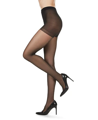 MeMoi Women's Control Top Pantyhose with Backseam Cuban Heels Mm-618