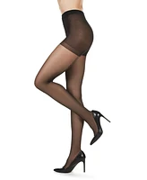 MeMoi Women's Control Top Pantyhose with Backseam Cuban Heels Mm-618