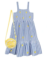 Rare Editions Toddler and Little Girls Lemon Seersucker Dress