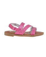Bebe Little Girls Flat with Rhinestone and Ornamentation Sandals