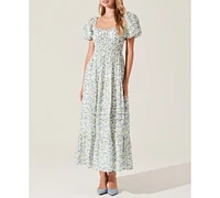 Astr the Label Women's Florentina Puff-Sleeve Maxi Dress