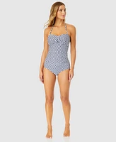 Anne Cole Women's Neo Geo Twist-Front Bandeau Tankini Top