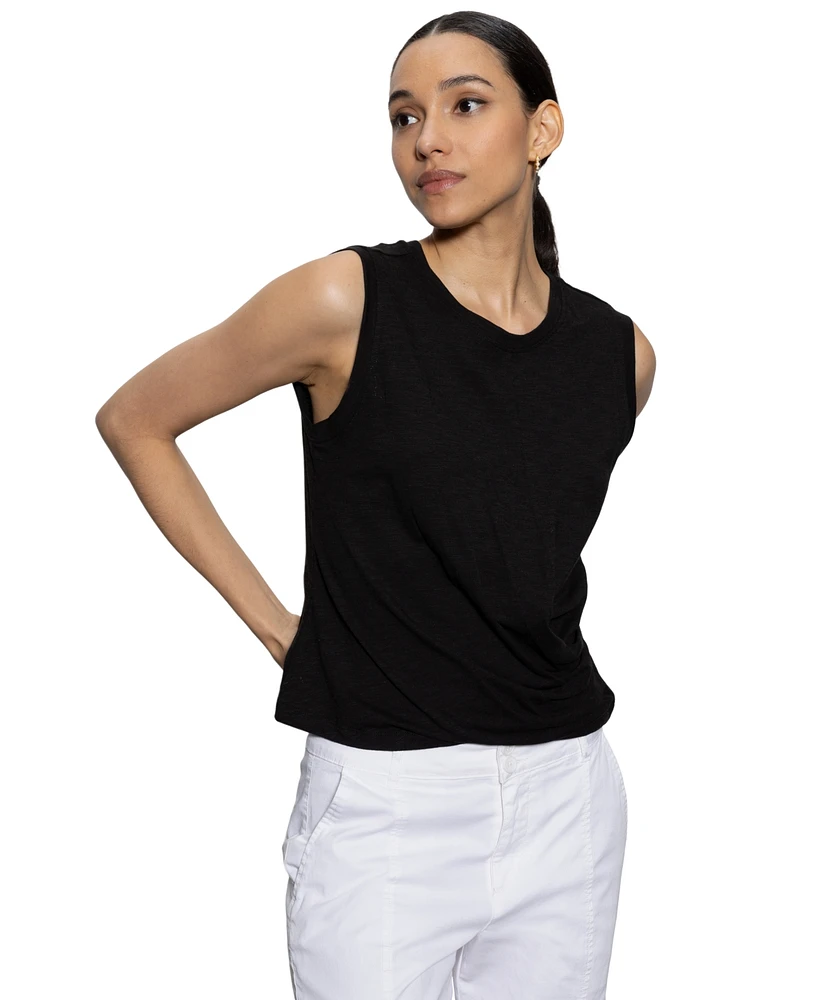 Sanctuary Women's Draped Sleeveless Crewneck Tank