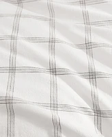 Tommy Hilfiger Modern Windowpane Faux Linen 3-Pc. Comforter Set