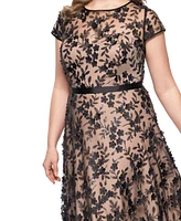 Xscape Plus Embellished 3D Flower Ball Gown