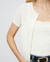 French Connection Women's Pointelle-Knit Tank