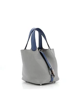 Pre-Owned Hermes Pm Bicolor Picotin Lock Bag Clemence with Swift