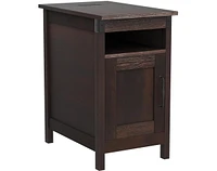 Wlive End Table with Charging Station, Side Table with Usb Ports and Outlets, Narrow Side Table for Small Spaces, Living Room, Couch