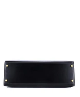 Pre-Owned Hermes Kelly Handbag Black Box Calf with Gold Hardware