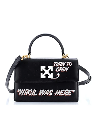 Pre-Owned Off White Jitney 1.4 Bag Printed Leather
