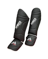 Centurion Muay Thai Shin and Instep Guards, High-Density Foam Protection, Skintex Leather, Adjustable Straps, Lightweight & Durable for Mma