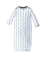 Luvable Friends Baby Boys Cotton Gowns Feathers, Preemie/Newborn