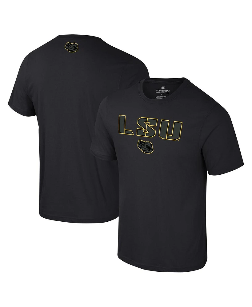 Colosseum Men's Black Lsu Tigers Color Pop Active Blend T-Shirt