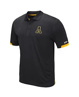 Colosseum Men's Black Appalachian State Mountaineers Santry Polo Shirt