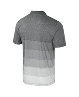 Colosseum Men's Gray Arkansas Razorbacks Striped Mesh Polo Shirt