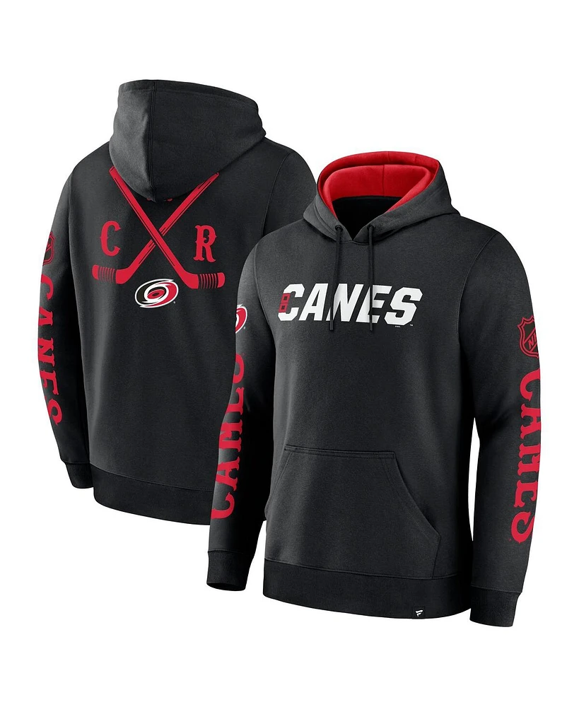 Fanatics Men's Black Carolina Hurricanes Big City Legacy Fleece Pullover Hoodie