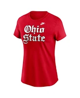 Nike Women's Scarlet Ohio State Buckeyes Old English T-Shirt