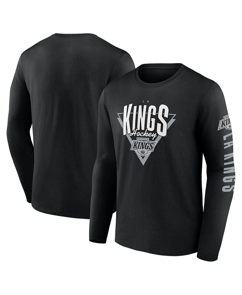 Fanatics Men's Black Los Angeles Kings Headline Long Sleeve T-Shirt